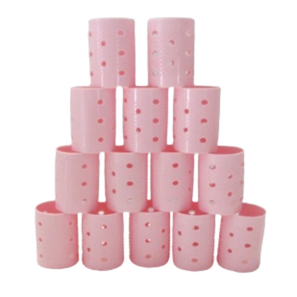 14 Vintage Pink Short 1.5" Long / 1 1/8" outside dia No Slip/Grip Roller